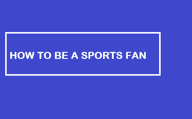 how to be a sports fan